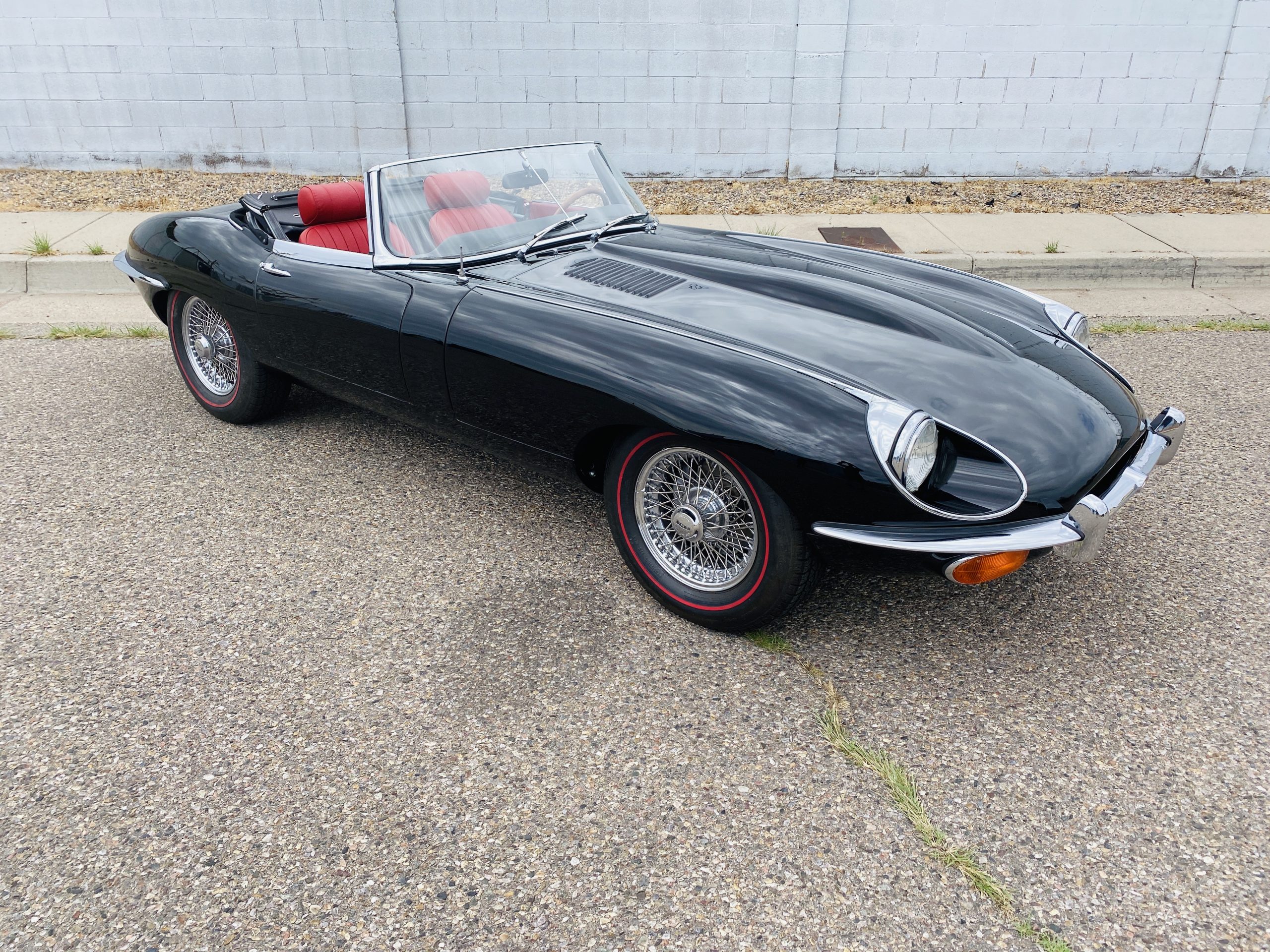 1969 Jaguar XKE Series 2 OTS Roadster- Black- Red